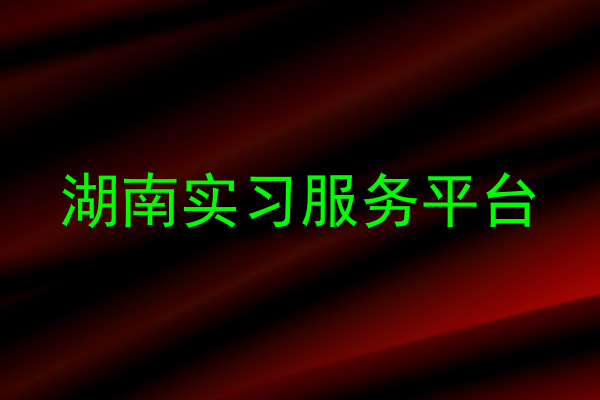 湖南实习服务平台