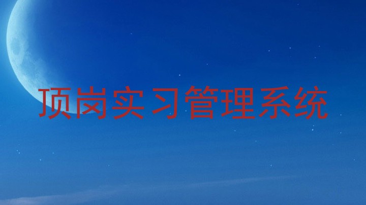 顶岗实习管理系统
