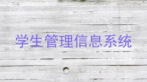 学生管理信息系统