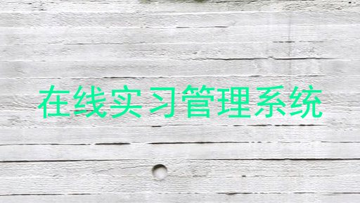 在线实习管理系统
