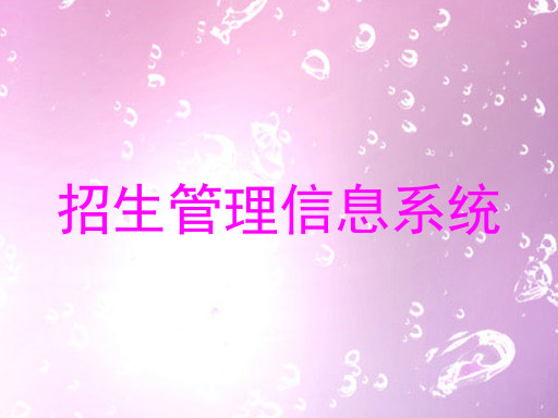 招生管理信息系统