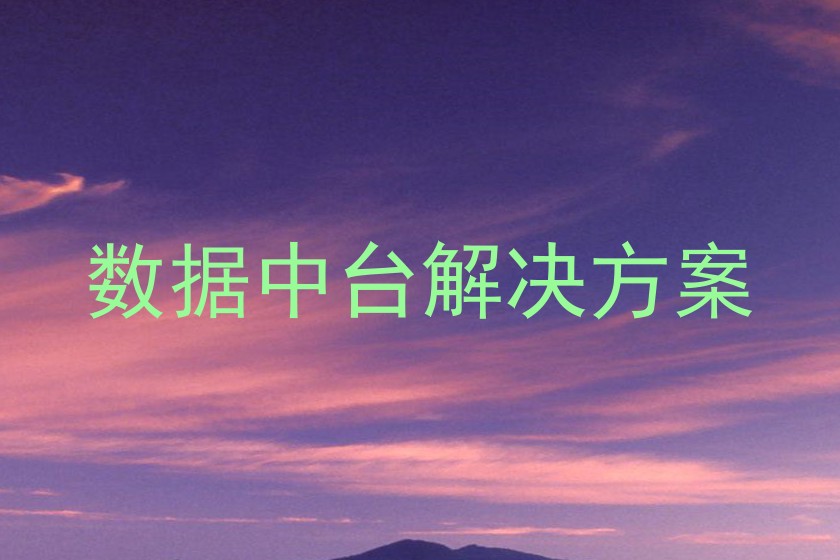 数据中台解决方案