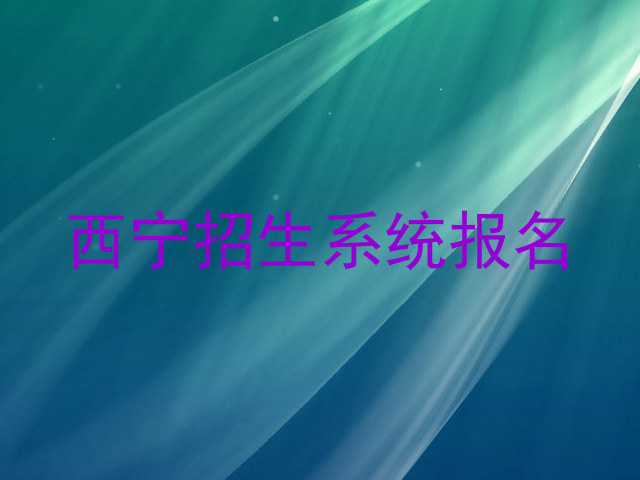 西宁招生系统报名