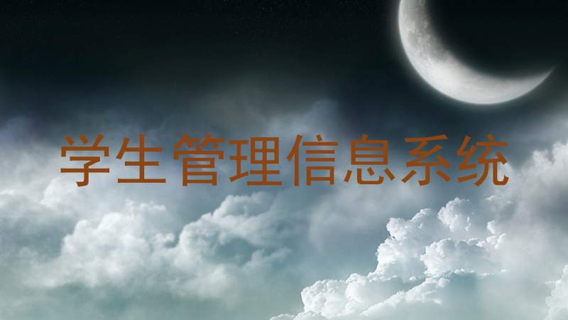 学生管理信息系统