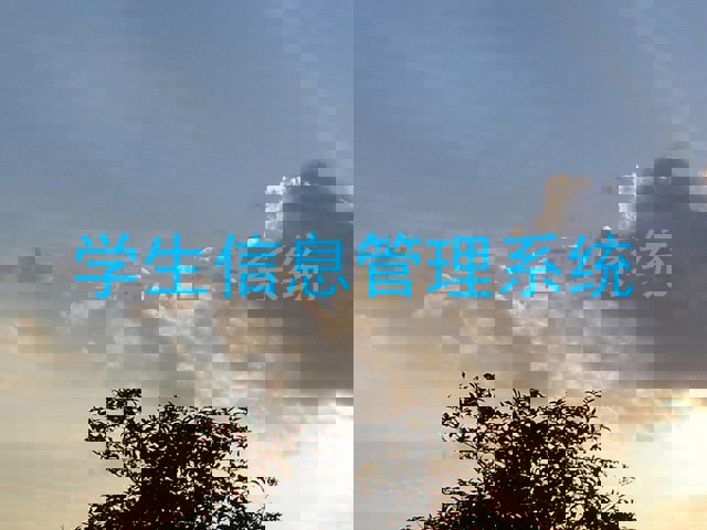 学生信息管理系统