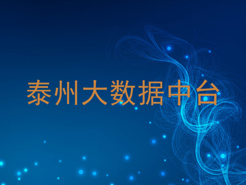 泰州大数据中台