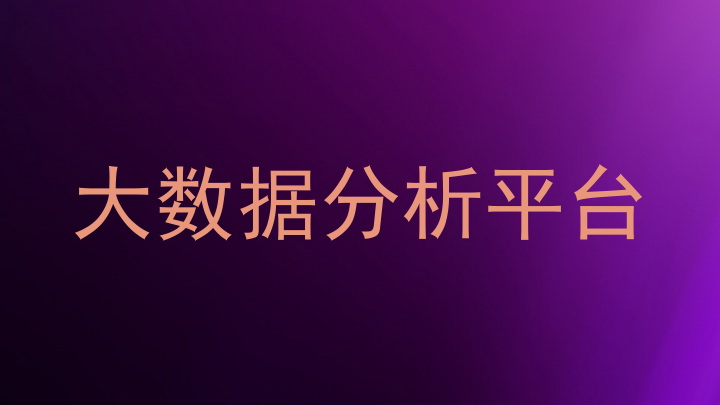 大数据分析平台