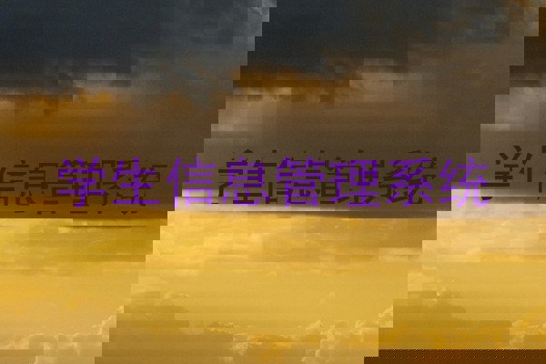 学生信息管理系统