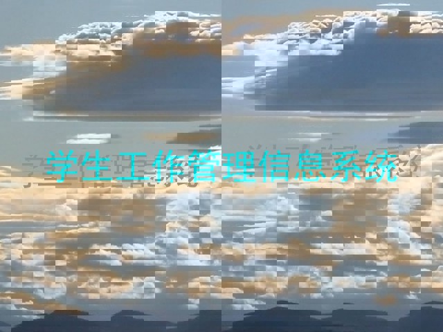 学生工作管理信息系统