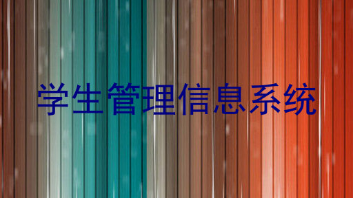 学生管理信息系统