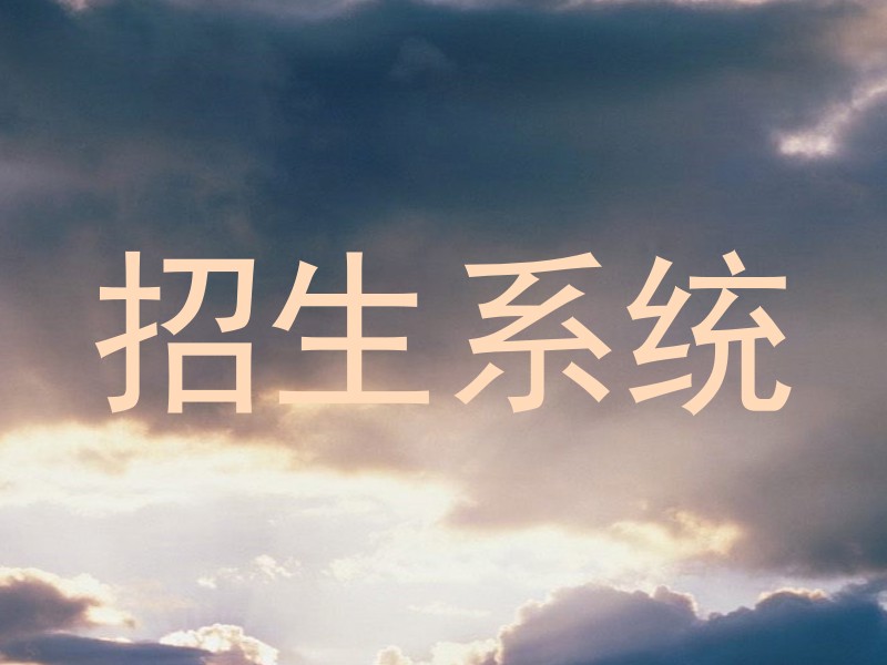 招生系统