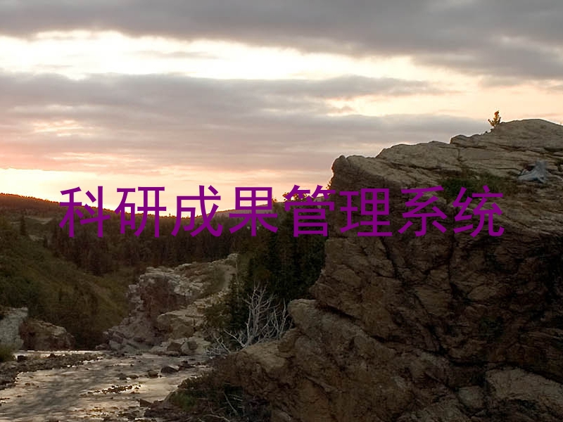 科研成果管理系统