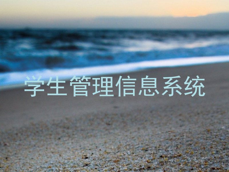 学生管理信息系统