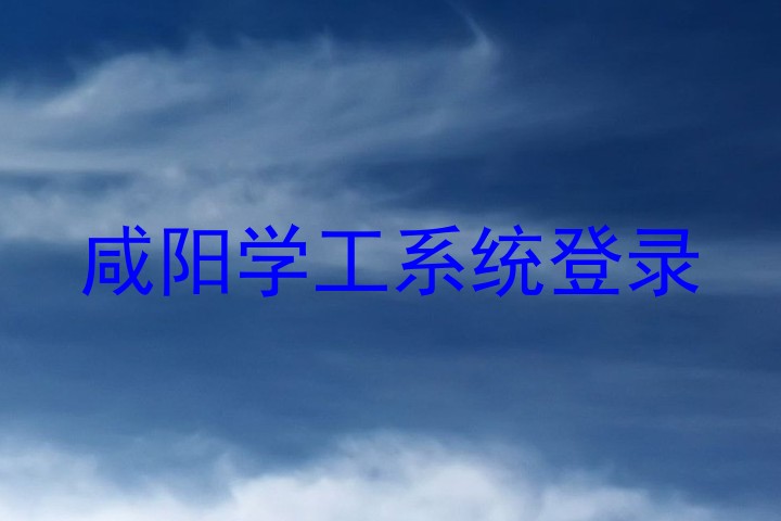 咸阳学工系统登录