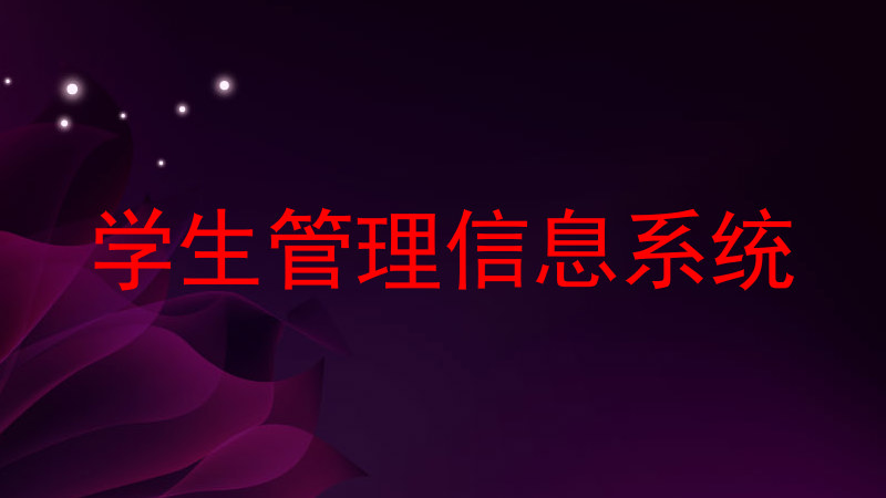 学生管理信息系统