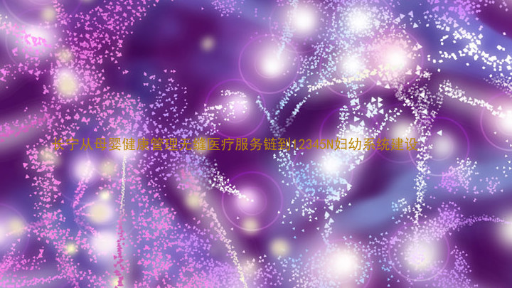 长宁从母婴健康管理无缝医疗服务链到12345N妇幼系统建设