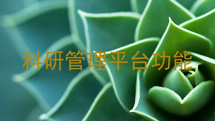 科研管理平台功能