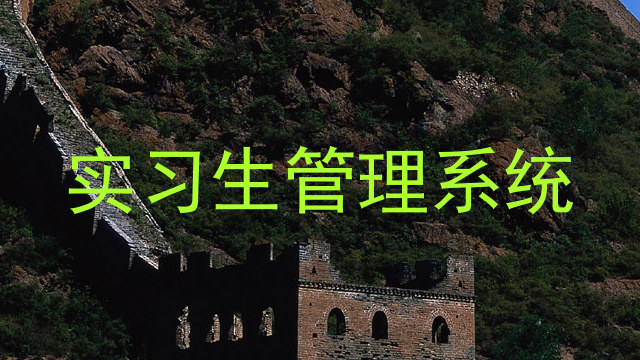 实习生管理系统