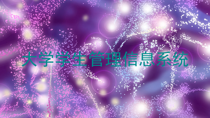 大学学生管理信息系统