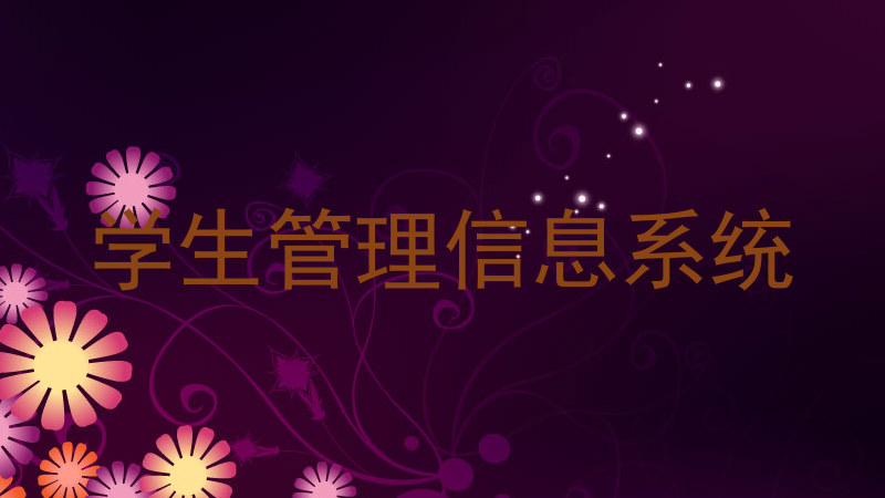 学生管理信息系统