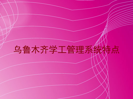 乌鲁木齐学工管理系统特点