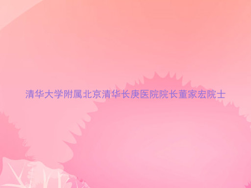 清华大学附属北京清华长庚医院院长董家宏院士