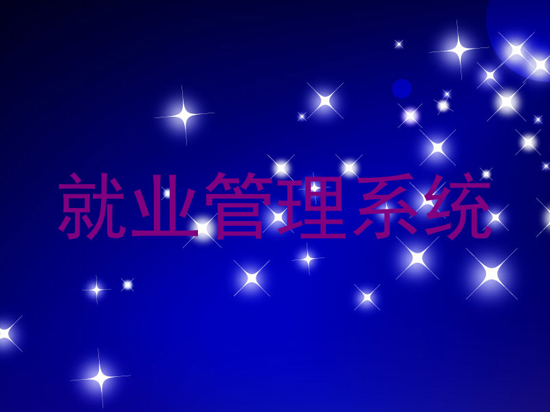 就业管理系统