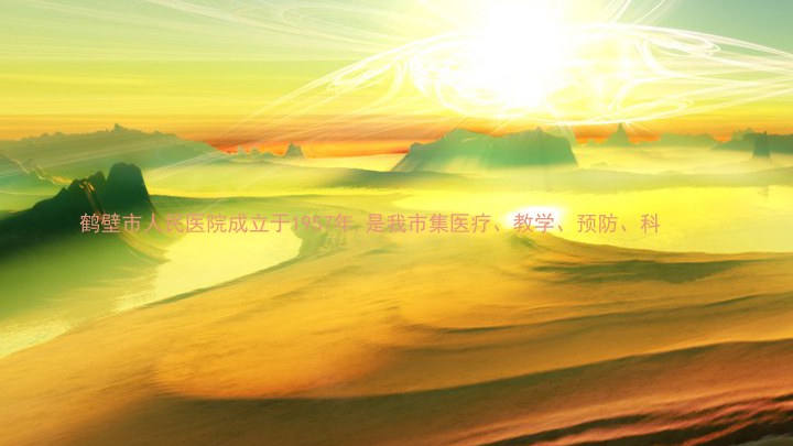 鹤壁市人民医院成立于1957年,是我市集医疗、教学、预防、科