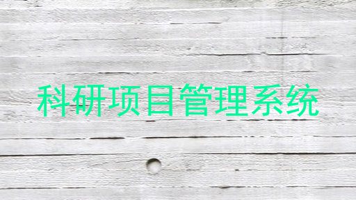 科研项目管理系统