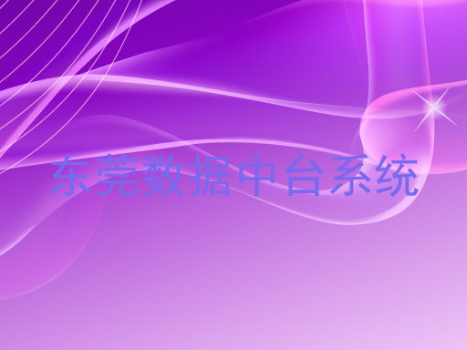 东莞数据中台系统