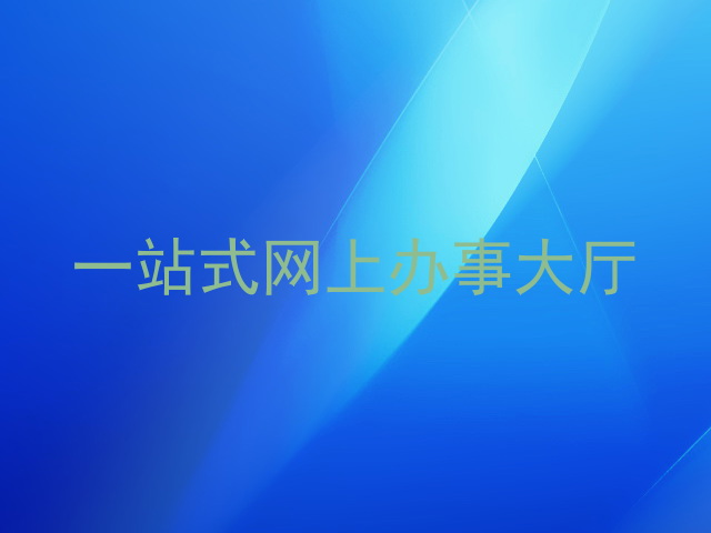 一站式网上办事大厅