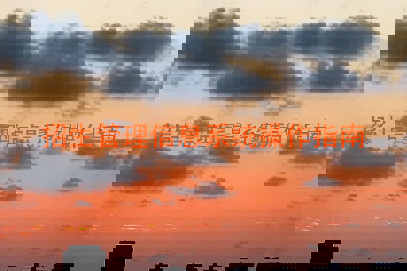招生管理信息系统操作指南