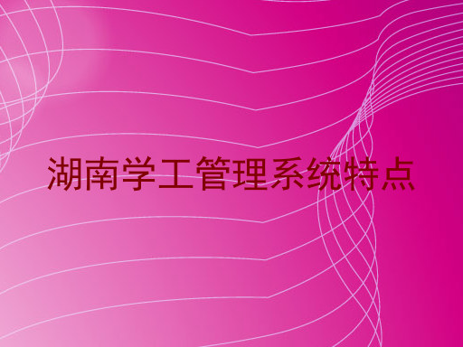 湖南学工管理系统特点