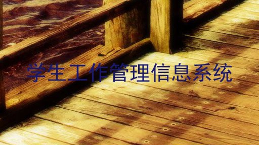 学生工作管理信息系统