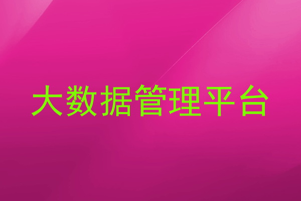 大数据管理平台