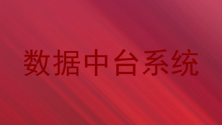 数据中台系统