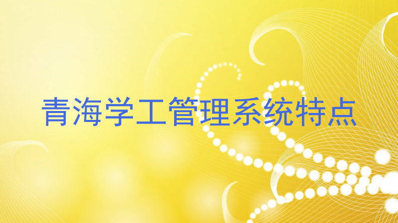 青海学工管理系统特点