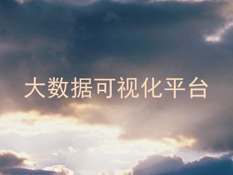 大数据可视化平台