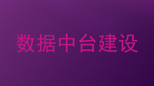 数据中台建设