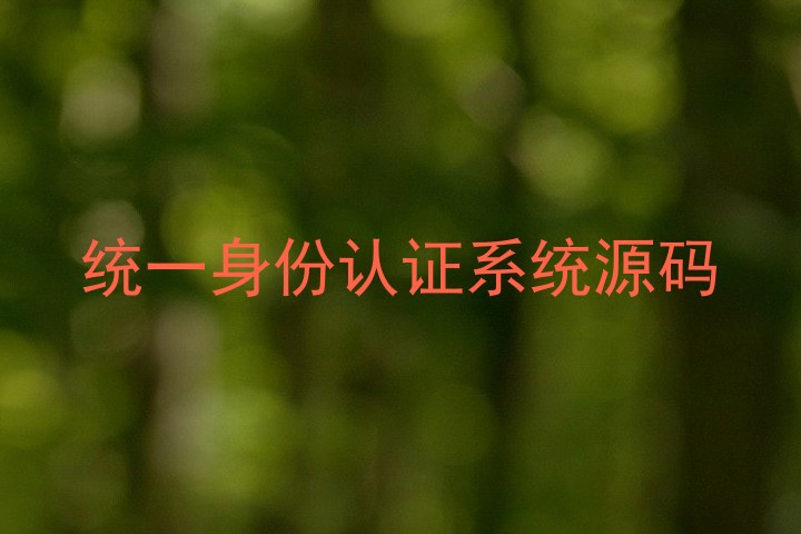 统一身份认证系统源码