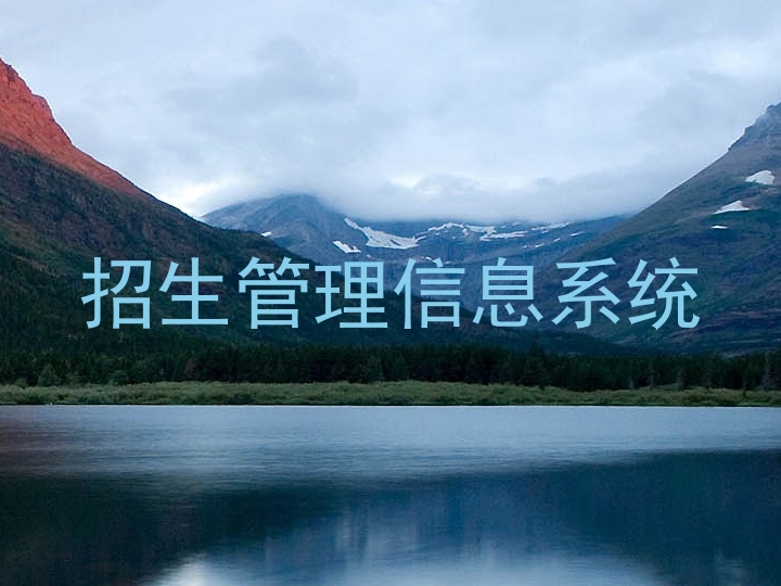 招生管理信息系统