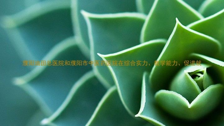 濮阳油田总医院和濮阳市中医药医院在综合实力、教学能力、促进就