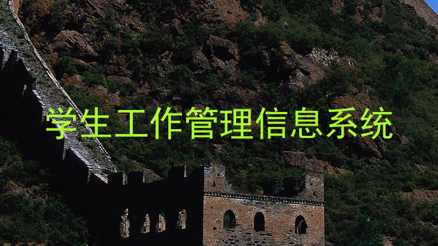 学生工作管理信息系统