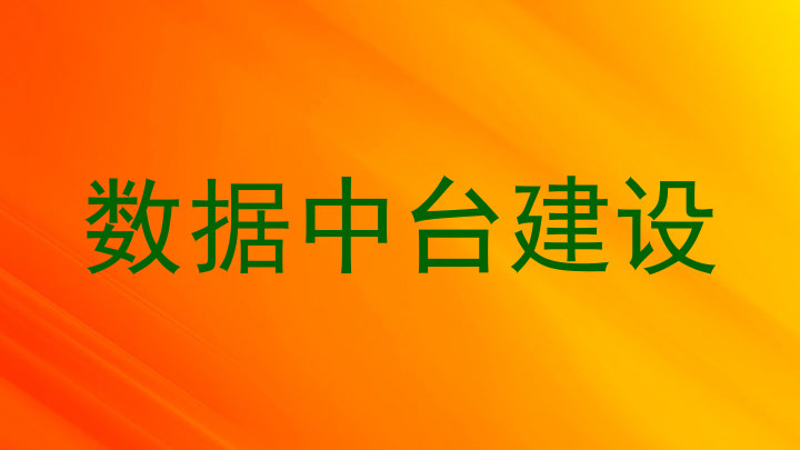数据中台建设