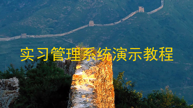 实习管理系统演示教程