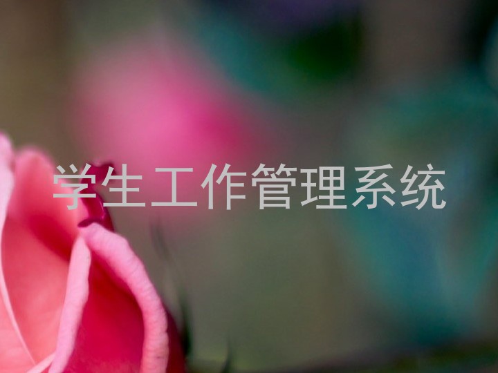 学生工作管理系统