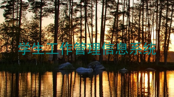 学生工作管理信息系统