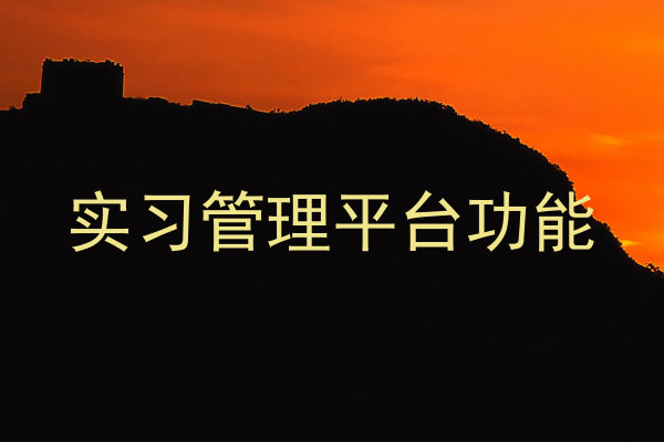 实习管理平台功能