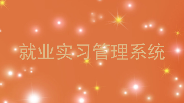 就业实习管理系统