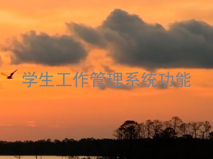 学生工作管理系统功能
